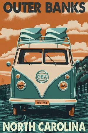 VOLKSWAGEN VW VAN BUS Vintage Retro Poster Print Canvas/Paper/Sticker 